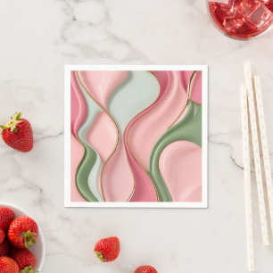 Paper cocktail napkin in stylish graphic