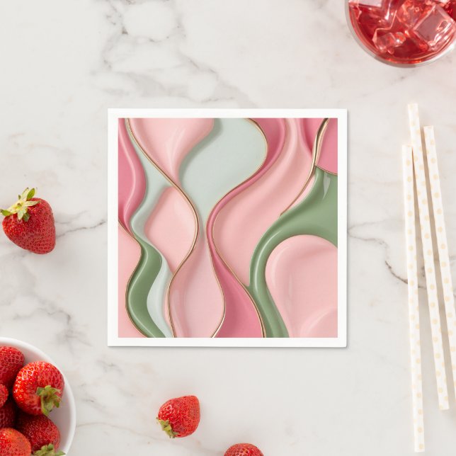 Paper cocktail napkin in stylish graphic (Insitu)