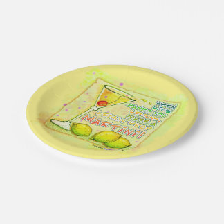 PAPER COCKTAIL PLATES - LEMON DROP MARTINI