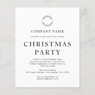 PAPER Corporate Any Colour Christmas Party Invite
