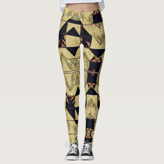 Paper Crane Beige and Black Leggings