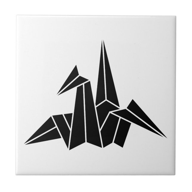 Paper Crane Ceramic Tile (Front)