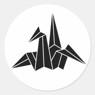 Paper Crane Classic Round Sticker