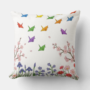 Paper Crane Garden Cushion