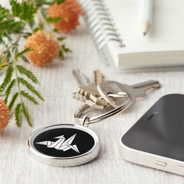 Paper Crane Key Ring (Side)