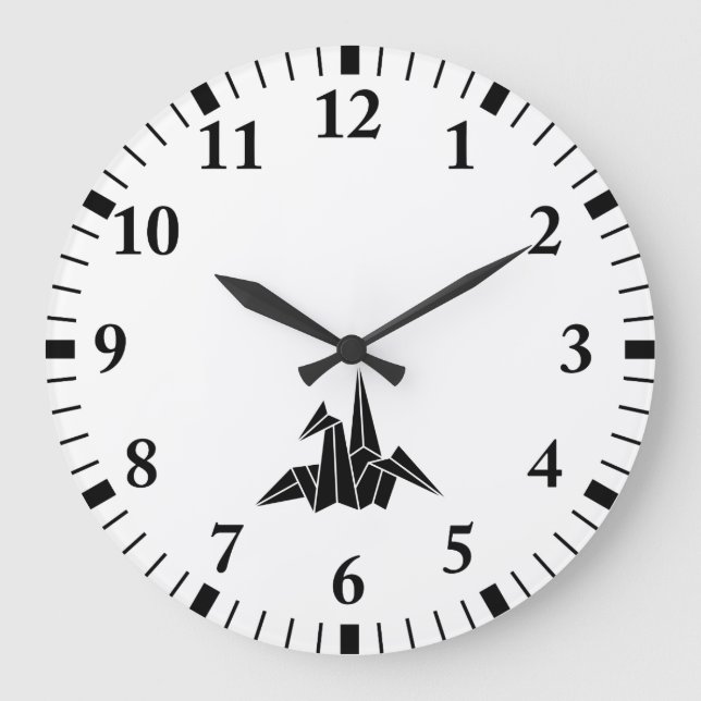 Paper Crane Large Clock (Front)