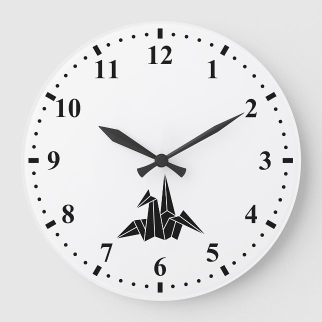 Paper Crane Large Clock (Front)