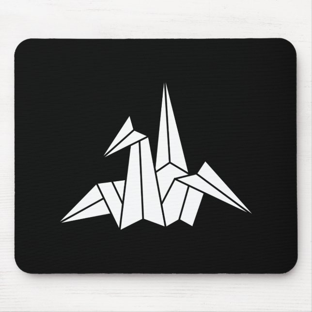 paper crane mouse pad (Front)