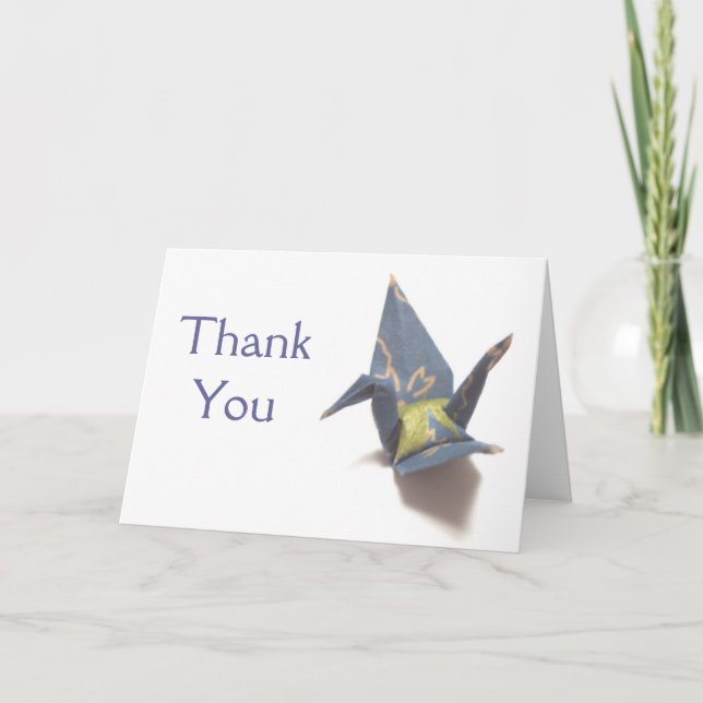 Paper Crane Thank You Card (Front)