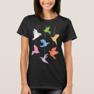 Paper Cranes  Origami Birds Origamist Paper Foldin T-Shirt