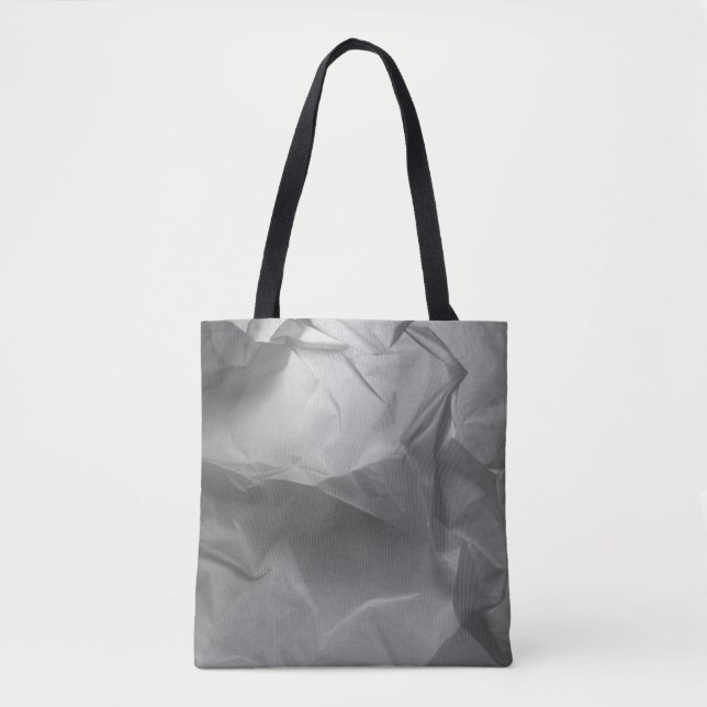 Paper crumpled texture shadows tote bag (Front)