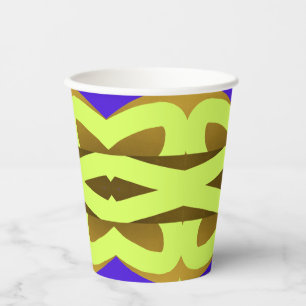 Paper cup, A vibrant colourful classic design Pa Cups