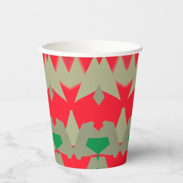 Paper cup, A vibrant colourful classic design  Pap Cups (Front)