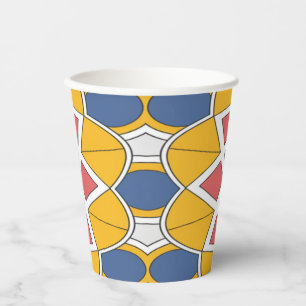 Paper cup, A vibrant colourful classic design  Pap Cups