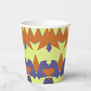 Paper cup, A vibrant colourful classic design  Pap Cups