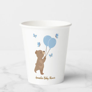 Paper cup Bear Blue Balloons Collection