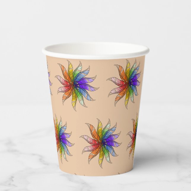 Paper Cup - Feather Colour Wheel (Back)