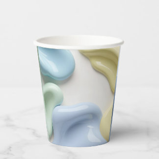 Paper cup in stylish abstract graphic