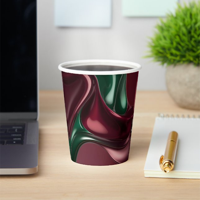 Paper cup in stylish abstract graphic (Insitu)