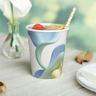 Paper cup in stylish abstract graphic