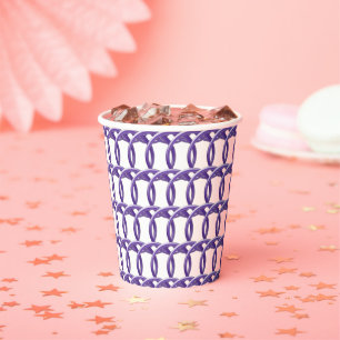 Paper Cup - Interwoven Rings in Purple