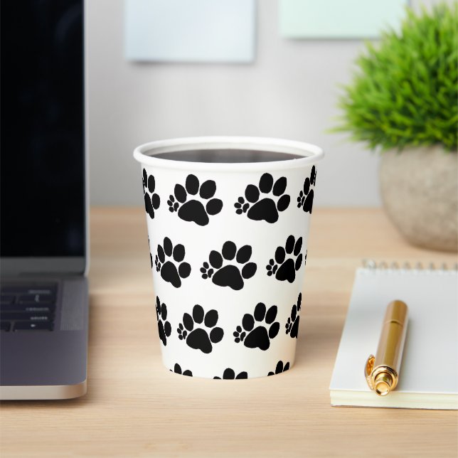 Paper Cup - Polydactyl Paw Pattern (Insitu)