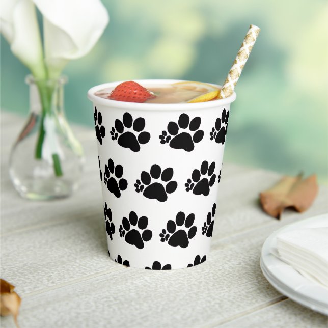Paper Cup - Polydactyl Paw Pattern (Insitu)