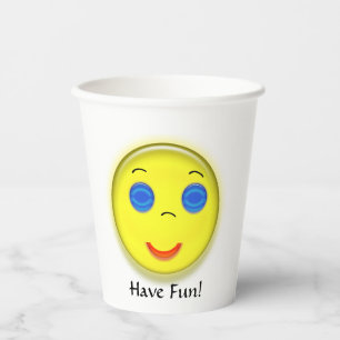 Paper Cup - Smiling Sun Face