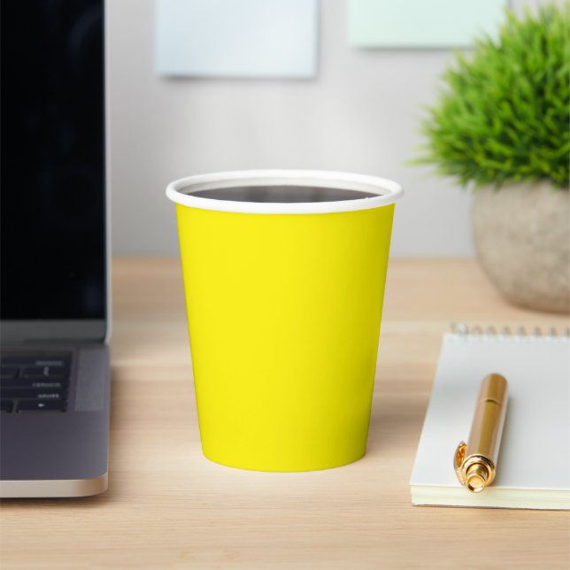 Paper Cup Yellow (Insitu)