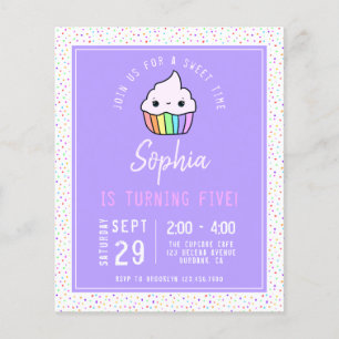 PAPER Cupcake Kid's Birthday Party Invitation