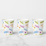 Paper Cups "Chanukah Party"  8 oz.<br><div class="desc">Paper Cups "Hanukkah Party" 8 oz. Also enjoy matching paper plates and paper napkins. Personalise by deleting text, "The Bernsteins" and replace with your own message. Choose your favourite font style, colour, and size. Lavender rectangle below this text can be edited or deleted. All design elements can be transferred to...</div>