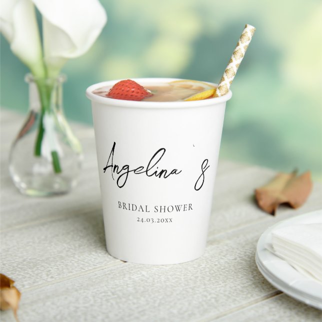 Paper Cups for a bridal shower. (Insitu)