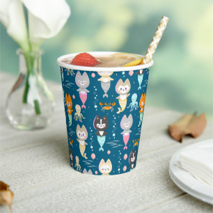 Paper Cups Nautical Themed Birthday.