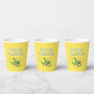 Paper Cups "Passover Frog" 8 oz.