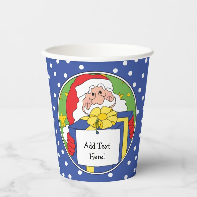 Paper Cups "Santa Presents"  8 oz. (Front)