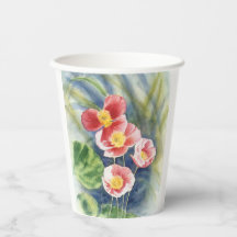 paper cups with floral design