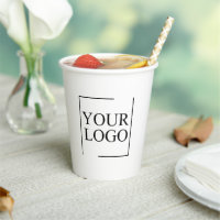 Paper Cups With Lids Custom Disposable Coffee Logo