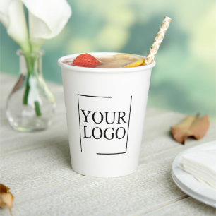 Paper Cups With Lids Custom Disposable Coffee Logo