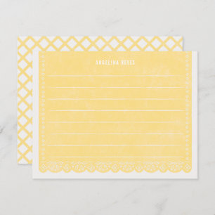 Paper Cut Banner Stationery - Lemon Invitation