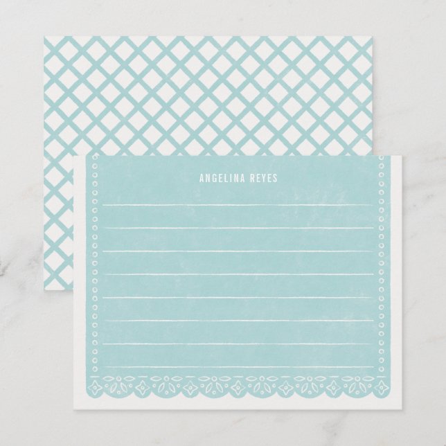 Paper Cut Banner Stationery - Pool Invitation (Front/Back)