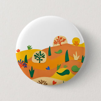 Paper Cut Desert 6 Cm Round Badge