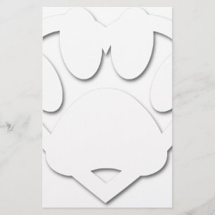 Paper Cut Dog Paw And Heart Shape