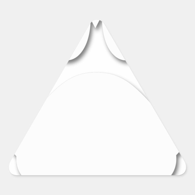 Paper Cut Dog Paw And Heart Shape Triangle Sticker (Front)