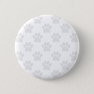Paper Cut Dog Paw Pattern 6 Cm Round Badge