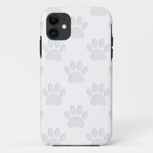 Paper Cut Dog Paw Pattern iPhone 11 Case
