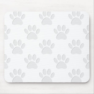 Paper Cut Dog Paw Pattern Mouse Pad