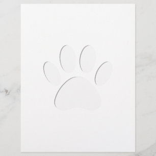 Paper Cut Dog Paw Print