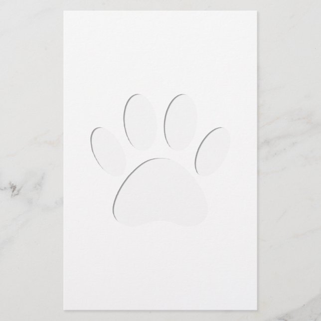 Paper Cut Dog Paw Print (Front)