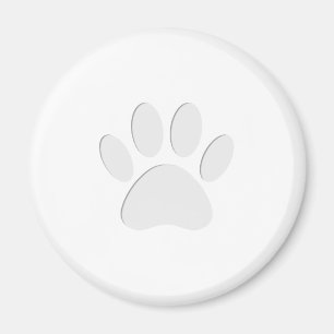 Paper Cut Dog Paw Print Magnet