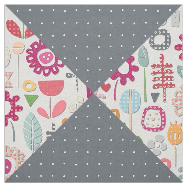 paper cut flower lead diamonds fabric (Swatch)